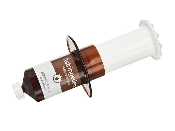 Ultradent 686 Astringedent IndiSpense 15.5% Ferric Sulfate Syringe 30 mL Ultradent 686 Astringedent IndiSpense 15.5% Ferric Sulfate Syringe 30 mL